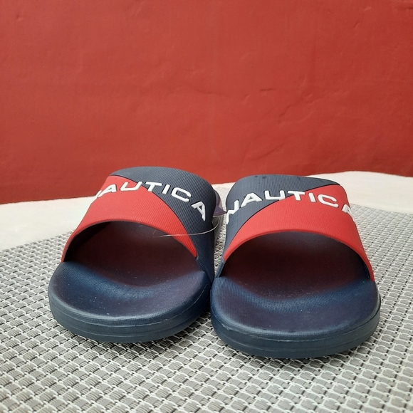 Nautica Stono 4 Spellout Logo Color Block Pool Slides Sandal Vacation 4 NEW  You - Picture 5 of 10